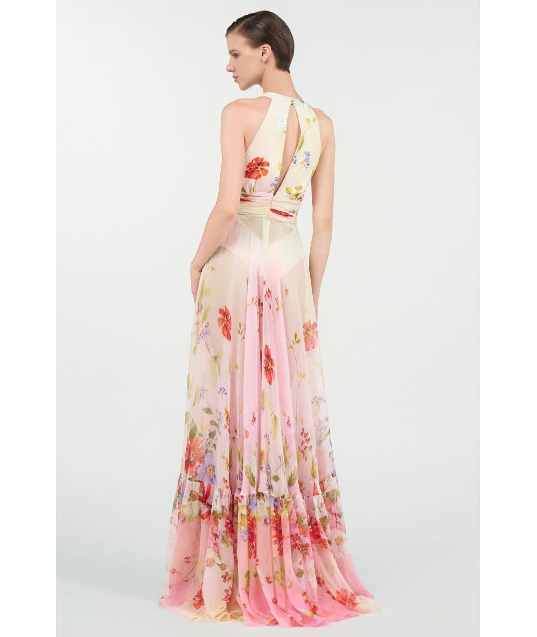 ROBERTO CAVALLI Мульти шелковое коктейльное платье, фото 4