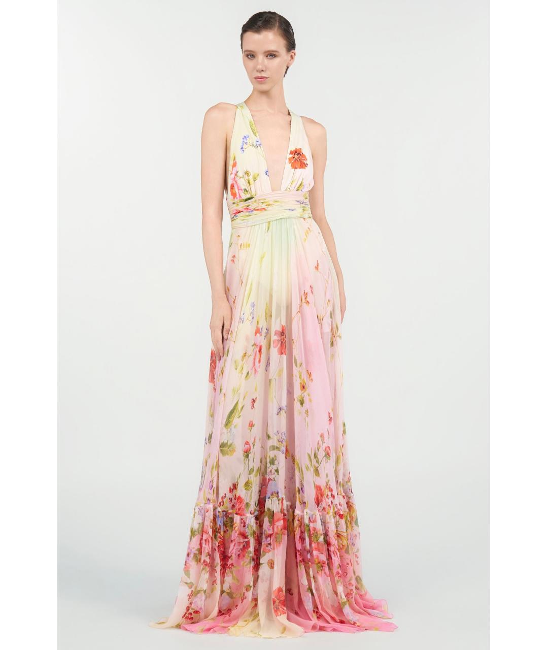 ROBERTO CAVALLI Мульти шелковое коктейльное платье, фото 2