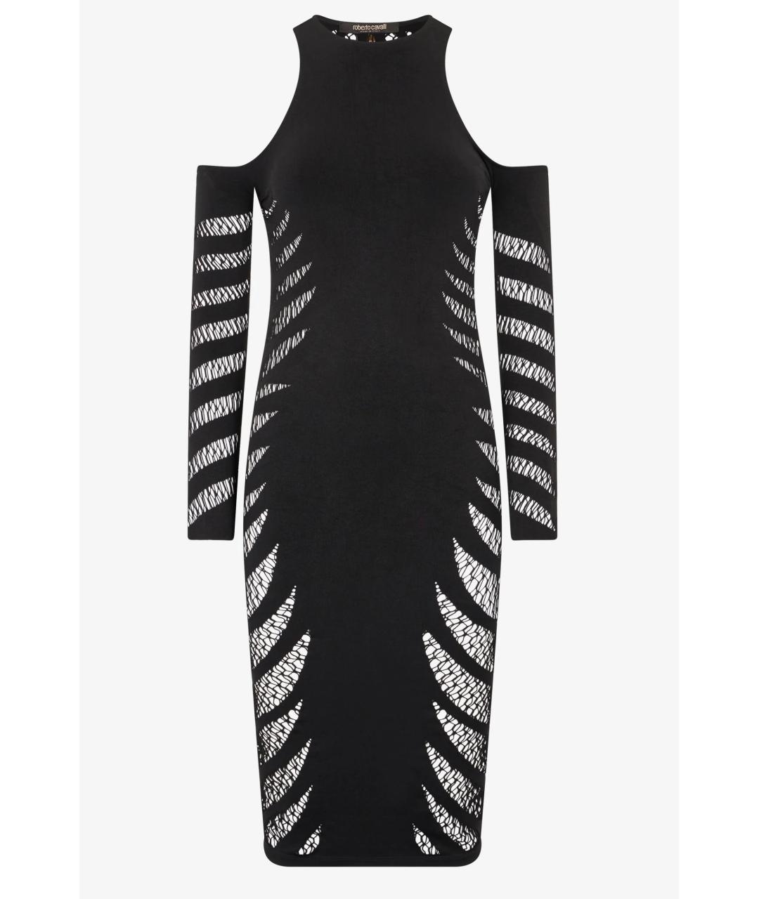 ROBERTO CAVALLI Черное коктейльное платье, фото 7