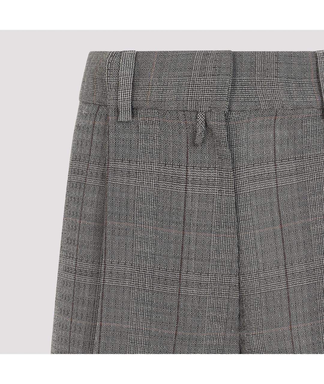 DRIES VAN NOTEN Серые шерстяные брюки широкие, фото 3
