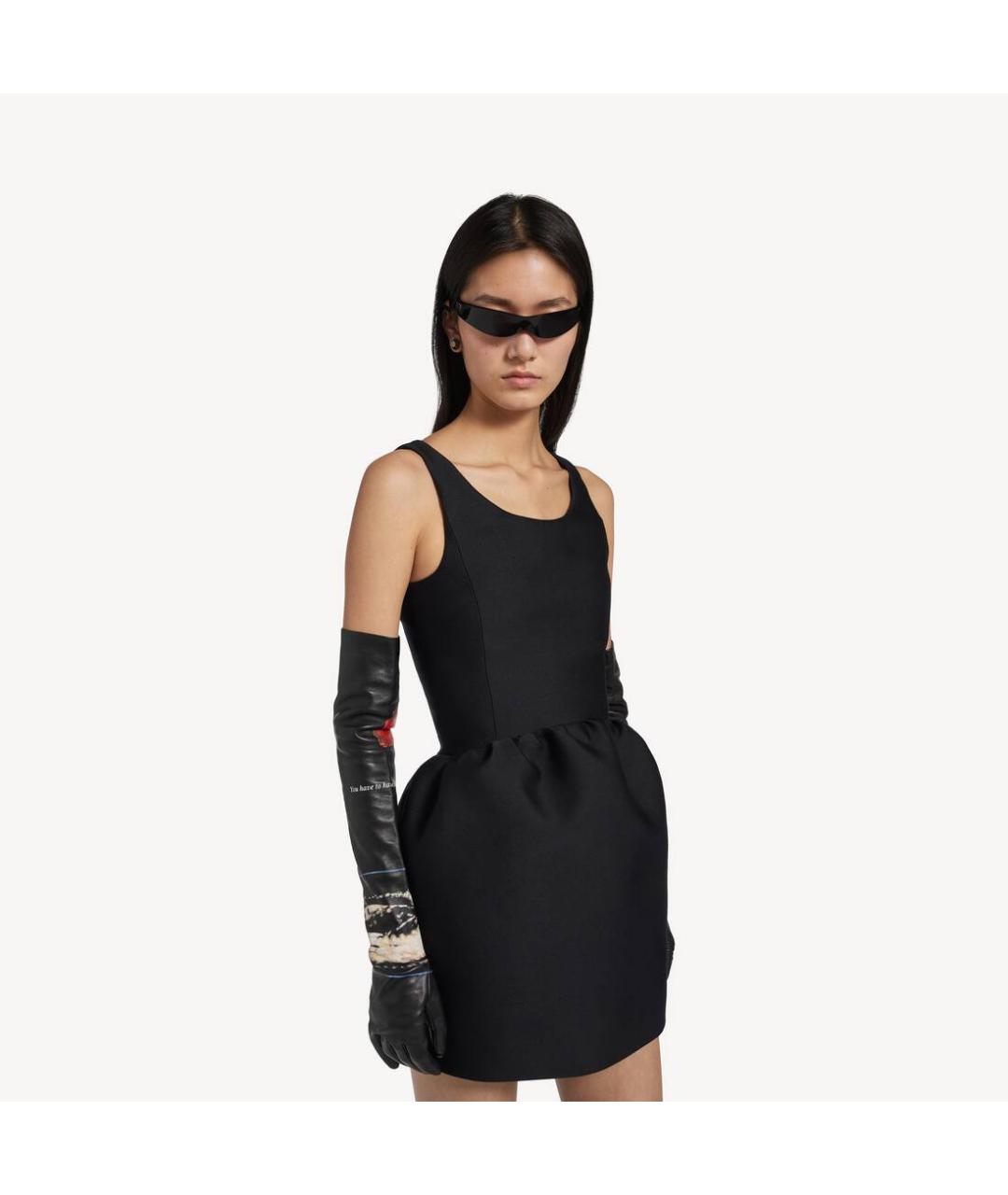 BALENCIAGA Черное шерстяное коктейльное платье, фото 6