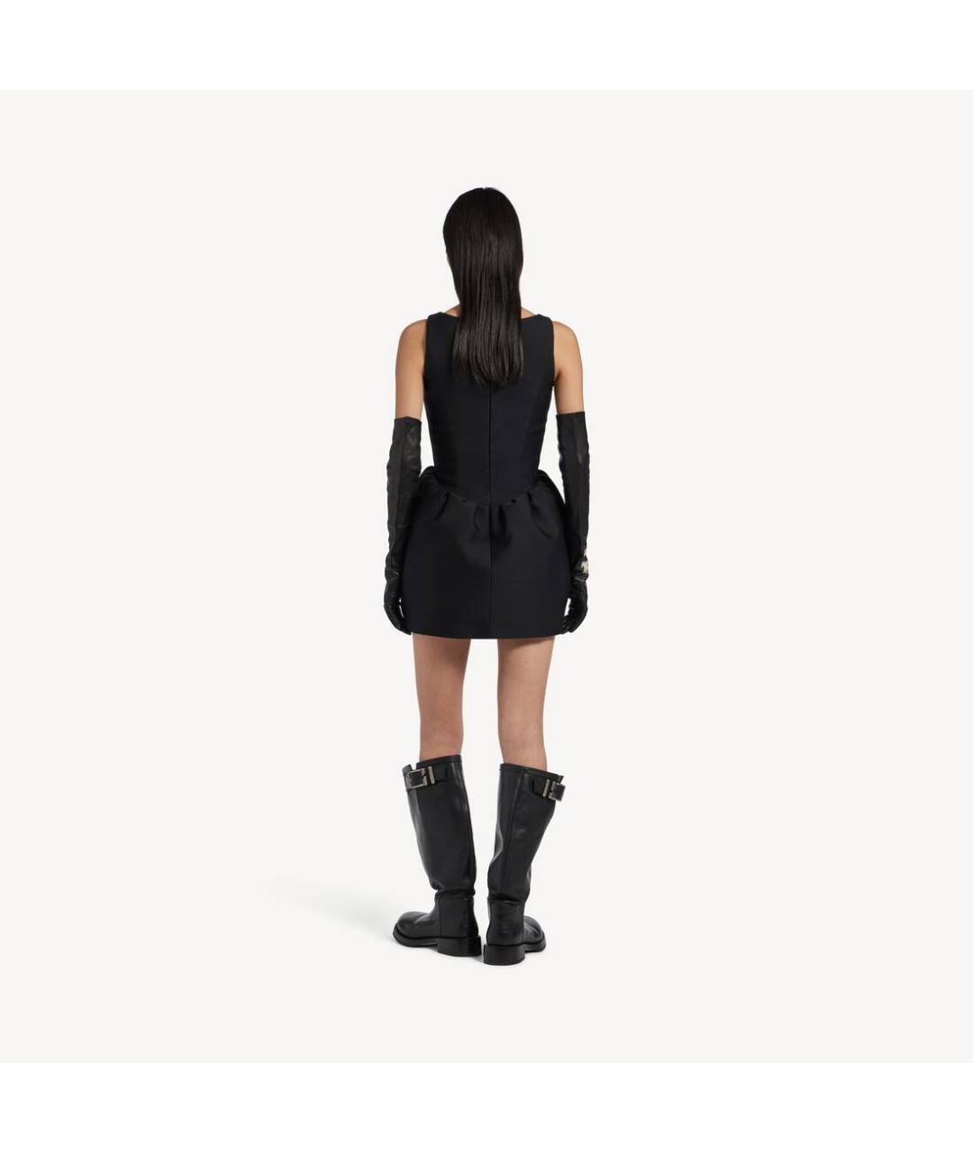 BALENCIAGA Черное шерстяное коктейльное платье, фото 7