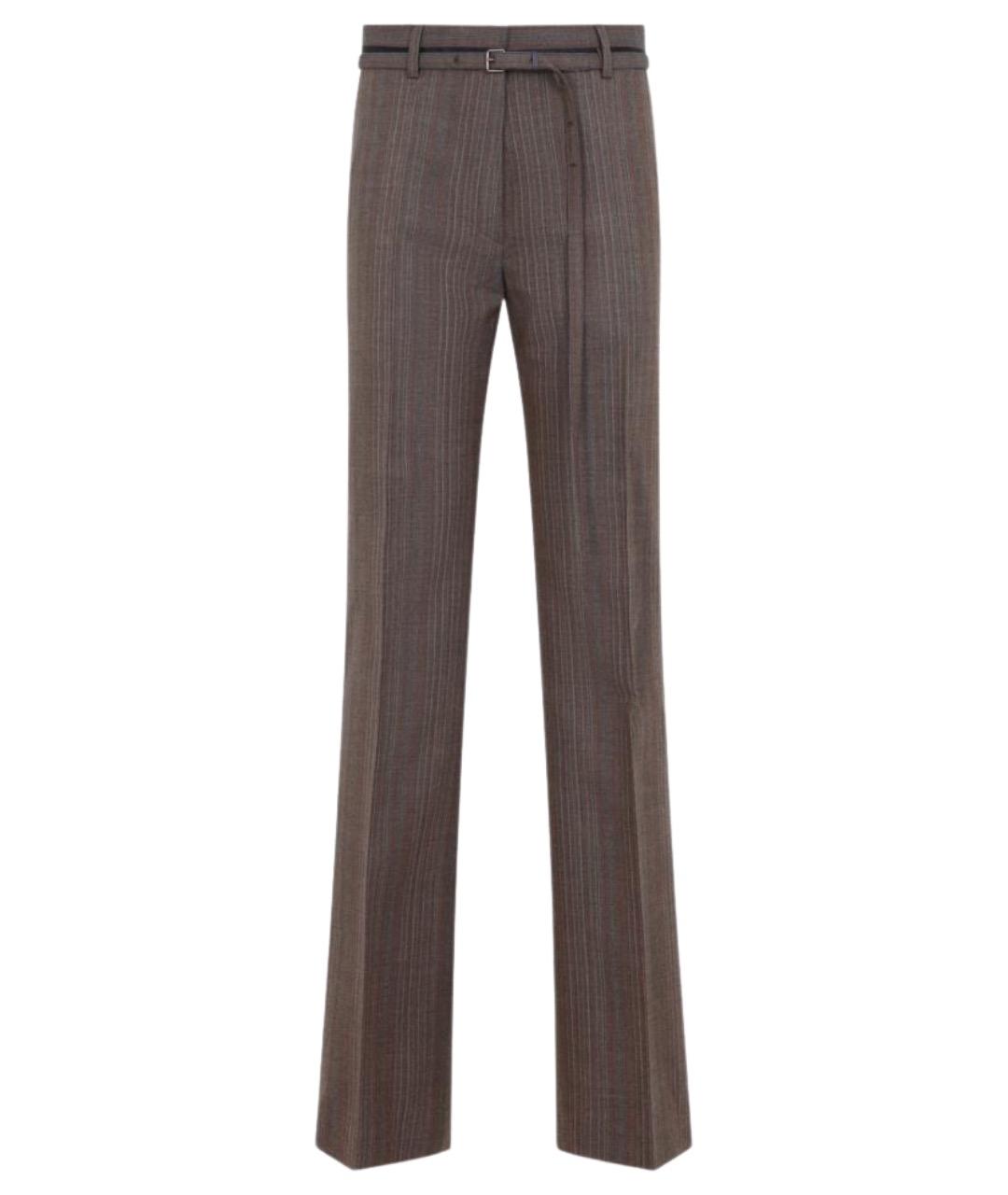DRIES VAN NOTEN Бежевые хлопковые прямые брюки, фото 1