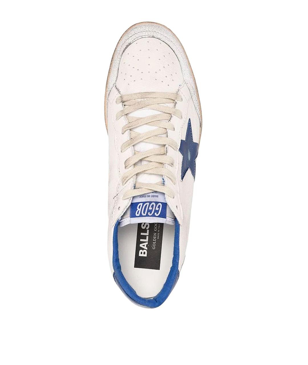 GOLDEN GOOSE Белые кожаные низкие кроссовки / кеды, фото 4