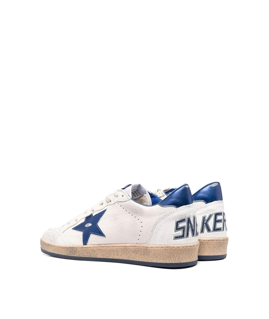 GOLDEN GOOSE Белые кожаные низкие кроссовки / кеды, фото 3