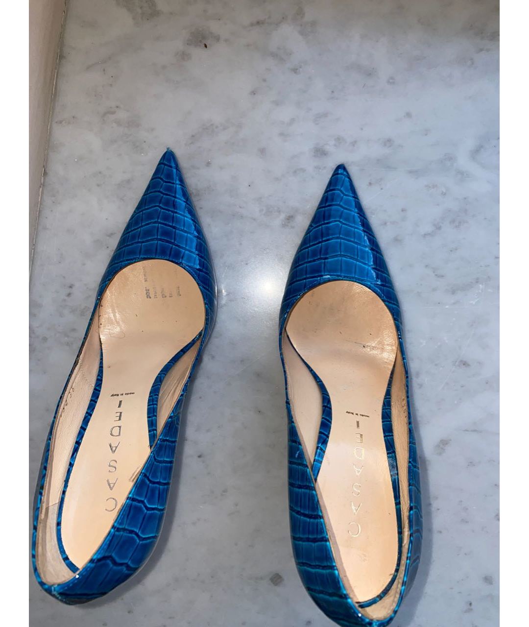 CASADEI Синие туфли из лакированной кожи, фото 3