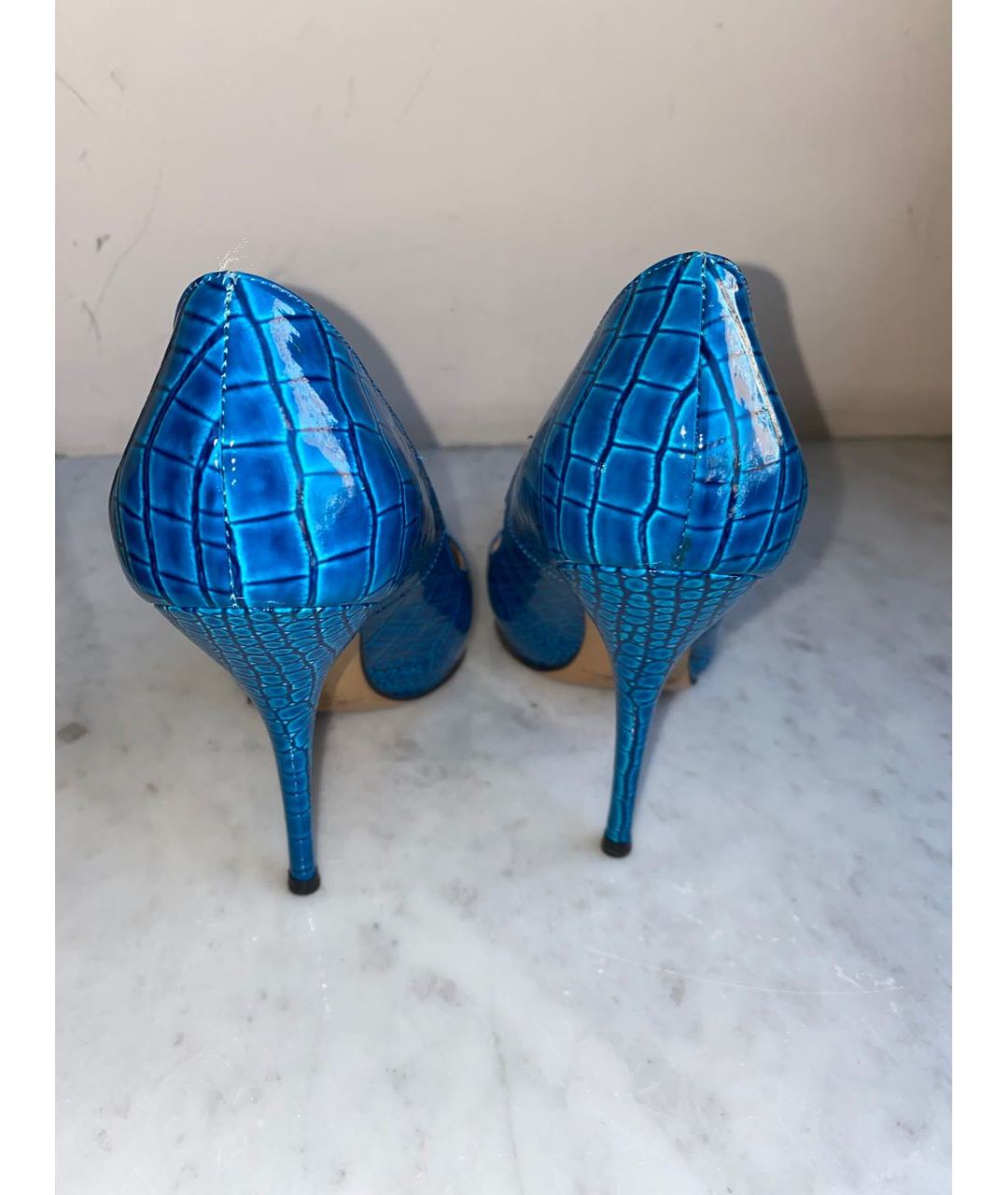 CASADEI Синие туфли из лакированной кожи, фото 4