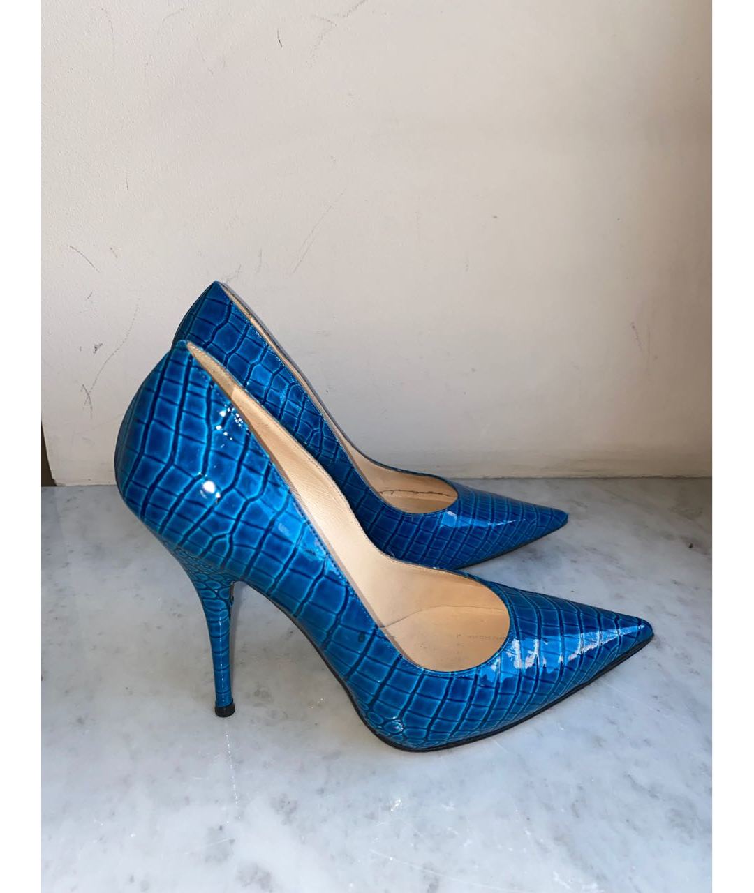 CASADEI Синие туфли из лакированной кожи, фото 7