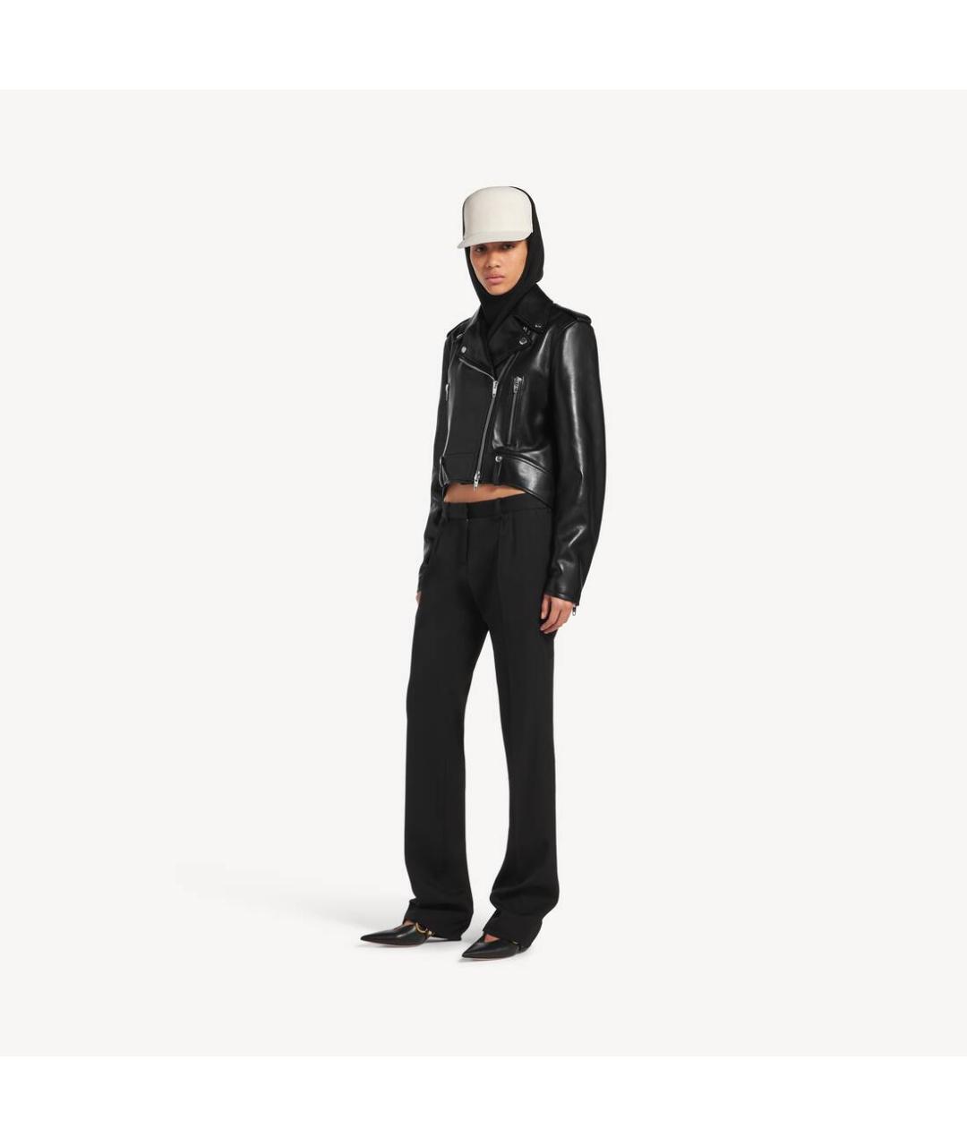 BALENCIAGA Черная кожаная куртка, фото 6