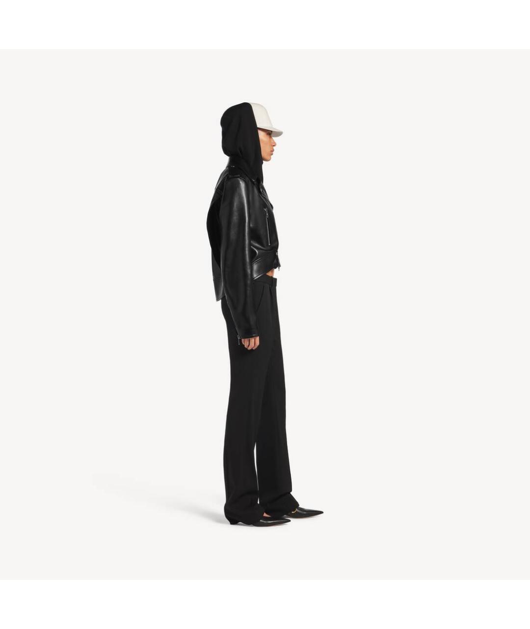 BALENCIAGA Черная кожаная куртка, фото 8