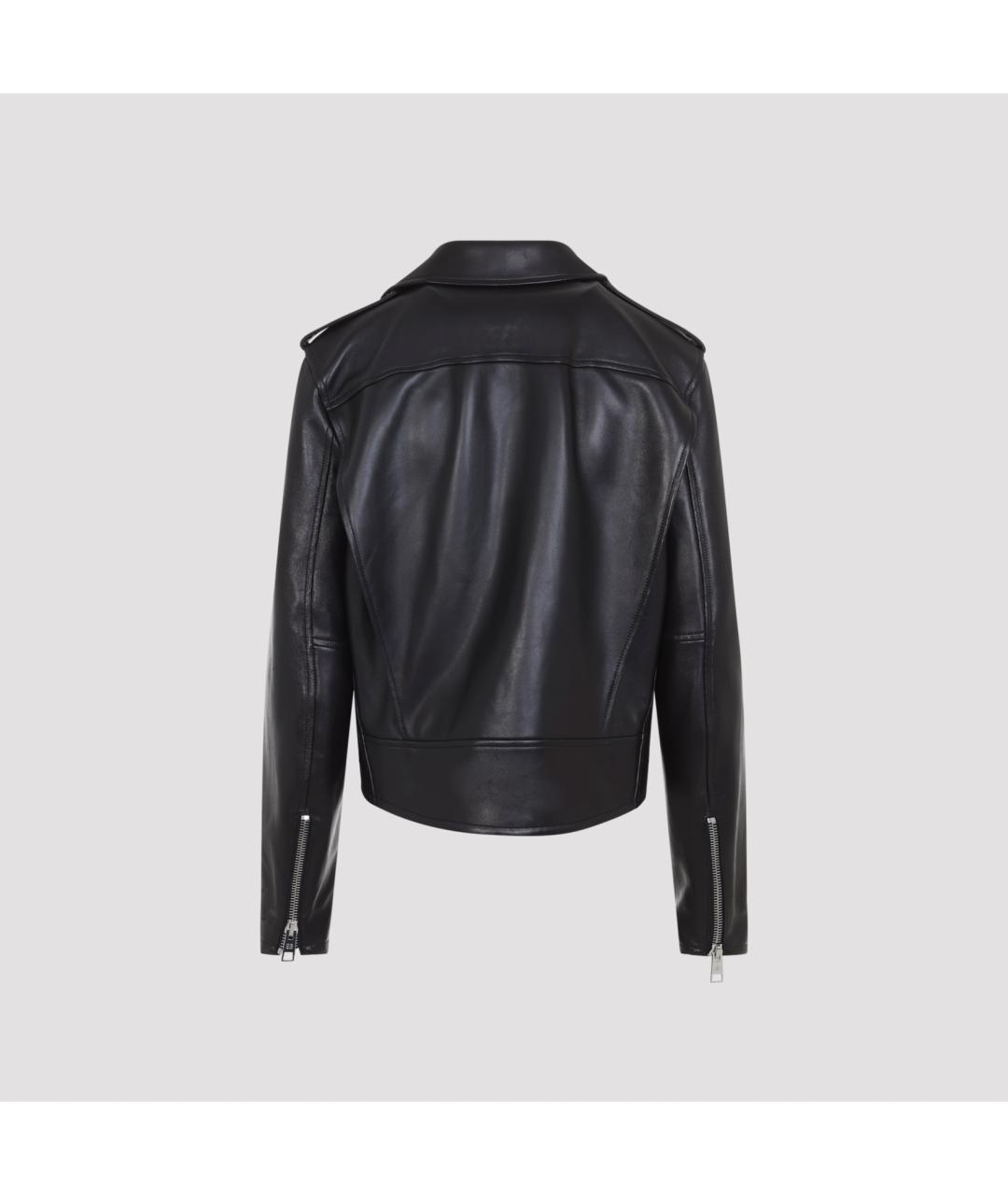 BALENCIAGA Черная кожаная куртка, фото 3
