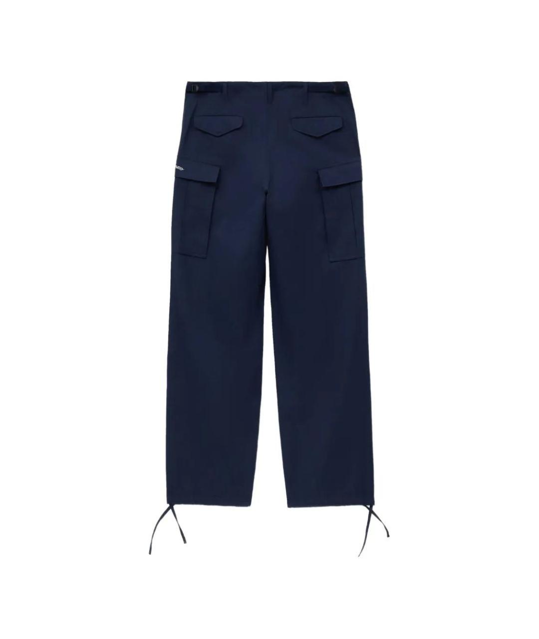 KENZO Синие хлопковые повседневные брюки, фото 5