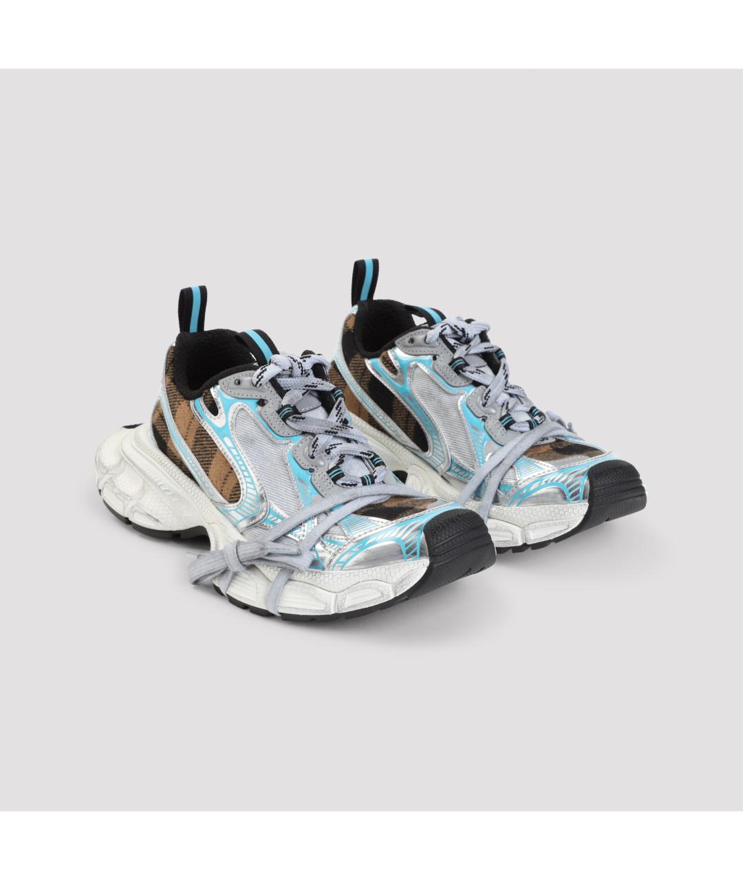 BALENCIAGA Голубые синтетические кроссовки, фото 4