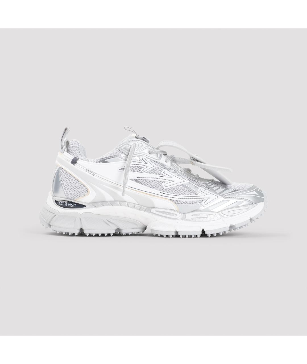 OFF-WHITE Серые синтетические низкие кроссовки / кеды, фото 2
