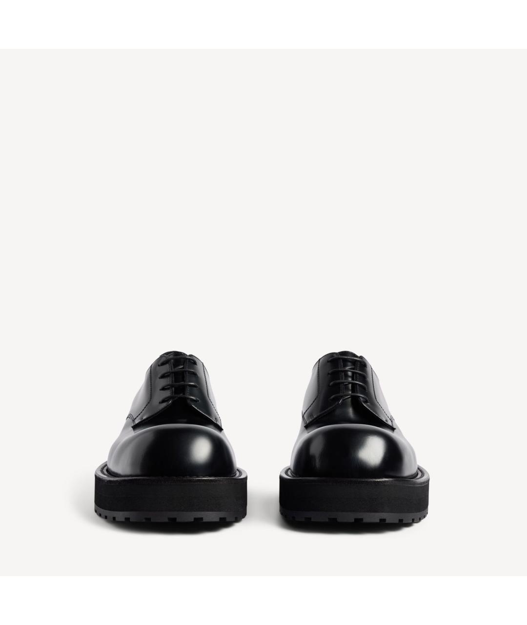 BALENCIAGA Черные кожаные туфли, фото 3