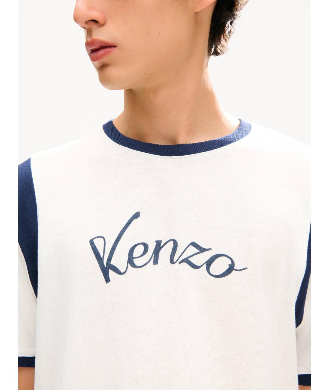 KENZO Белый хлопковый джемпер / свитер, фото 5