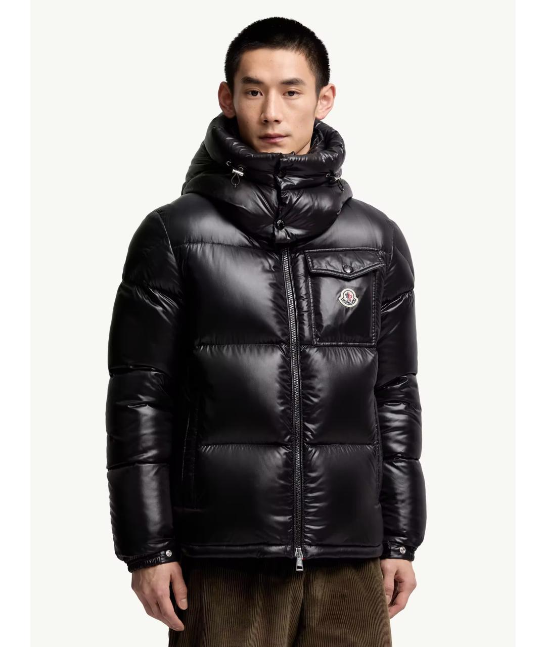 MONCLER Черная полиамидовая куртка, фото 3
