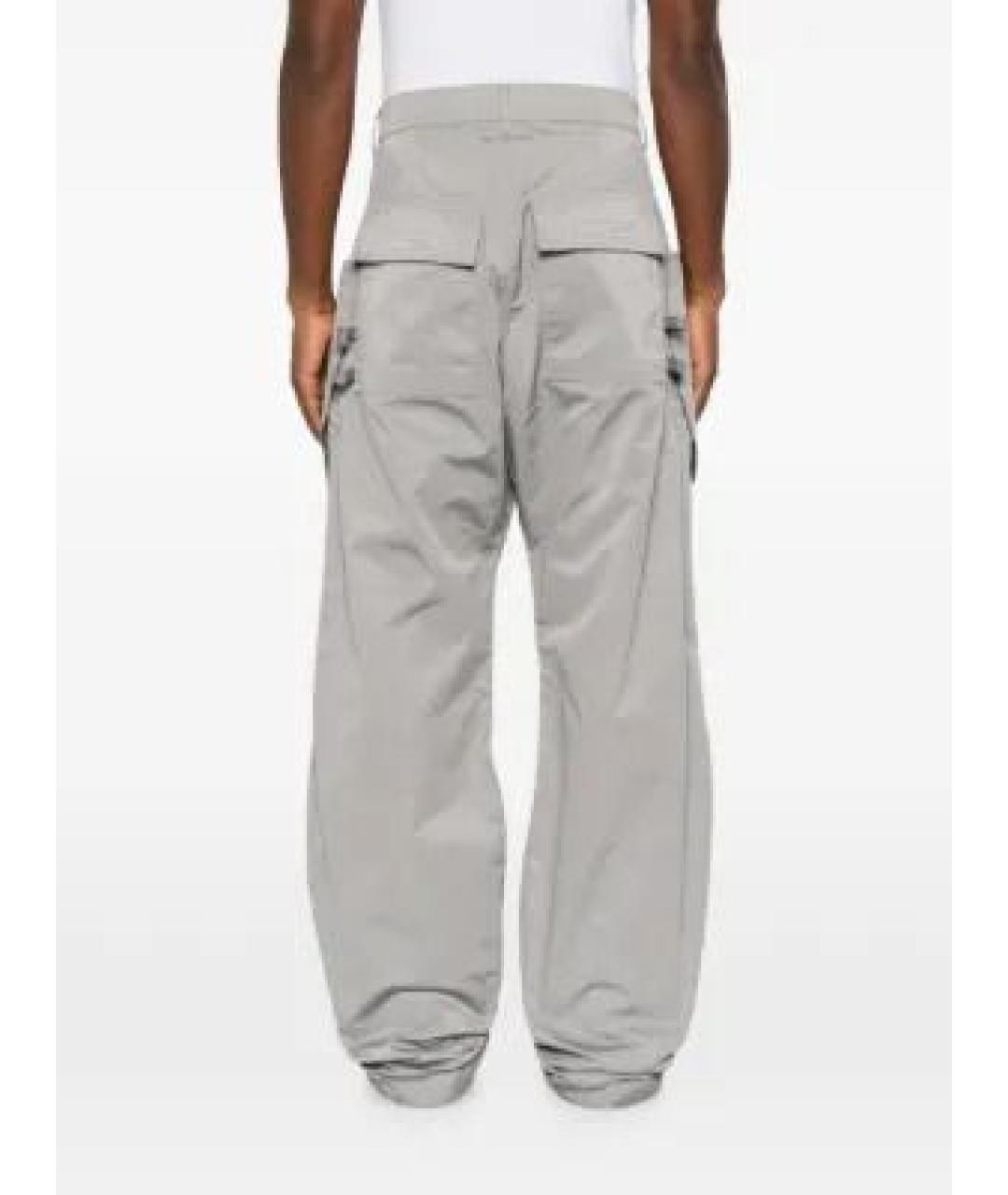 RICK OWENS Серые хлопковые повседневные брюки, фото 4