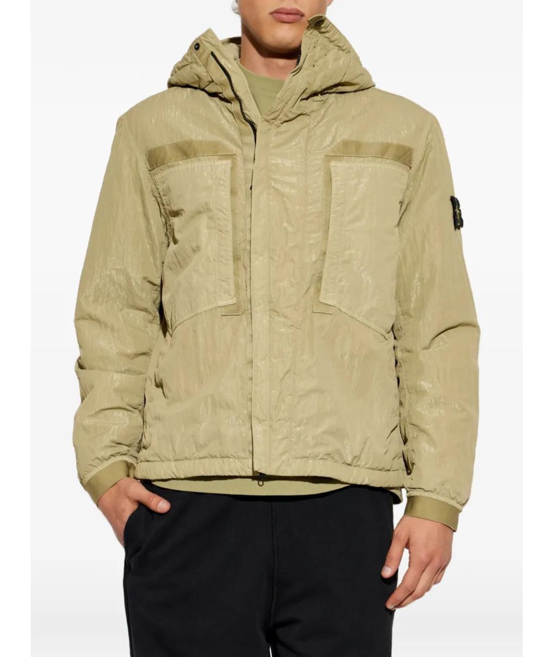 STONE ISLAND Зеленая полиамидовая куртка, фото 2