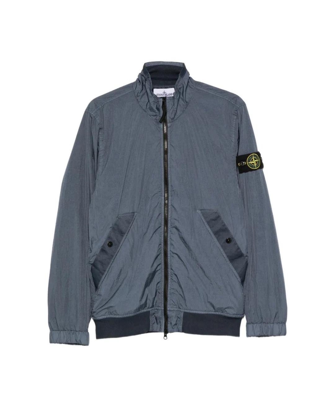 STONE ISLAND Синяя полиамидовая куртка, фото 1