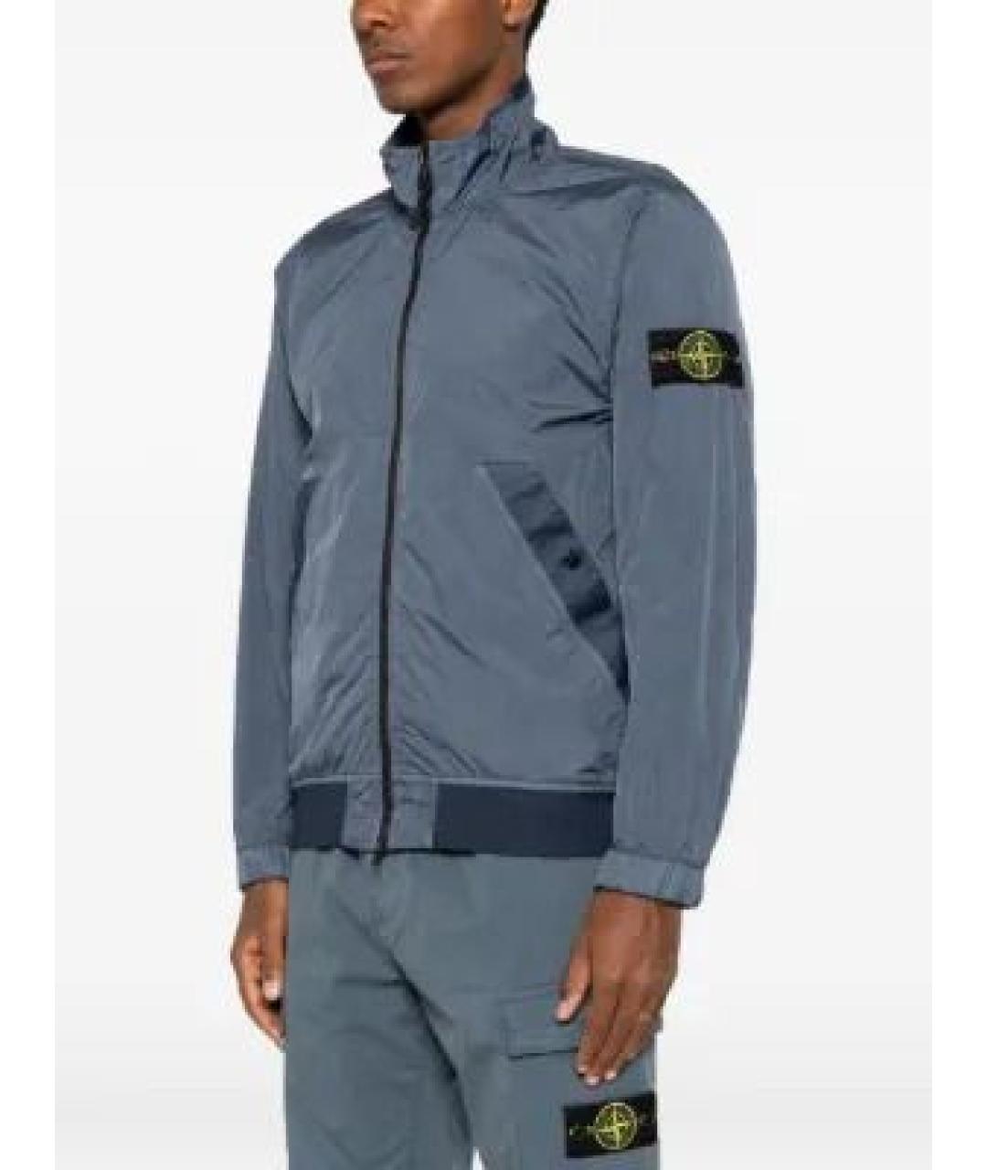 STONE ISLAND Синяя полиамидовая куртка, фото 3