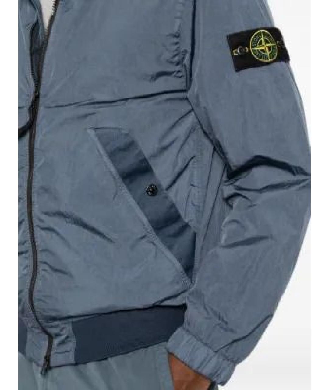 STONE ISLAND Синяя полиамидовая куртка, фото 2