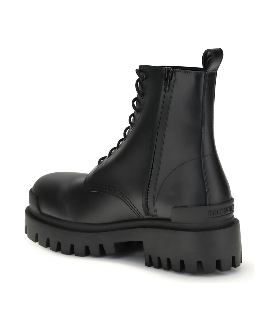 BALENCIAGA Черные кожаные низкие ботинки, фото 3