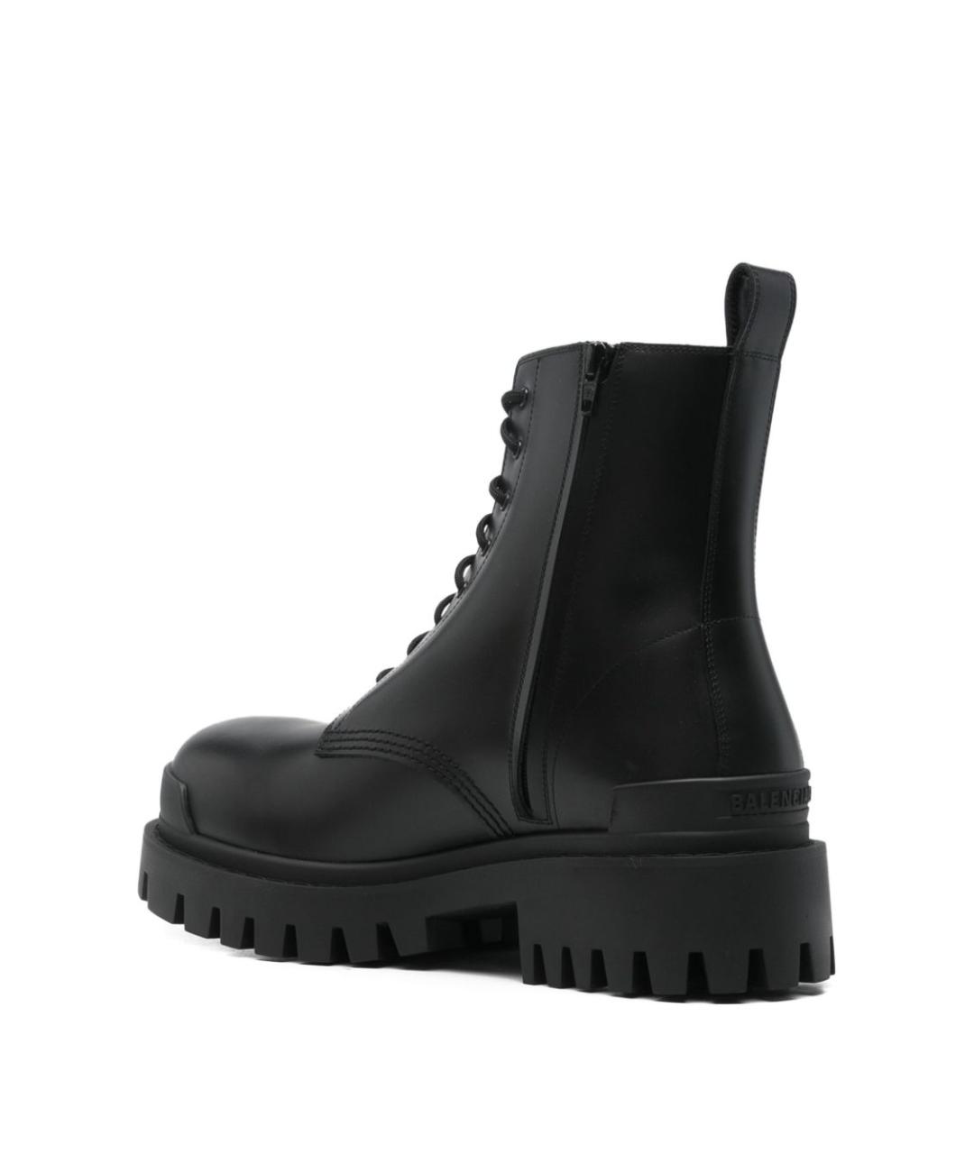 BALENCIAGA Черные кожаные низкие ботинки, фото 4
