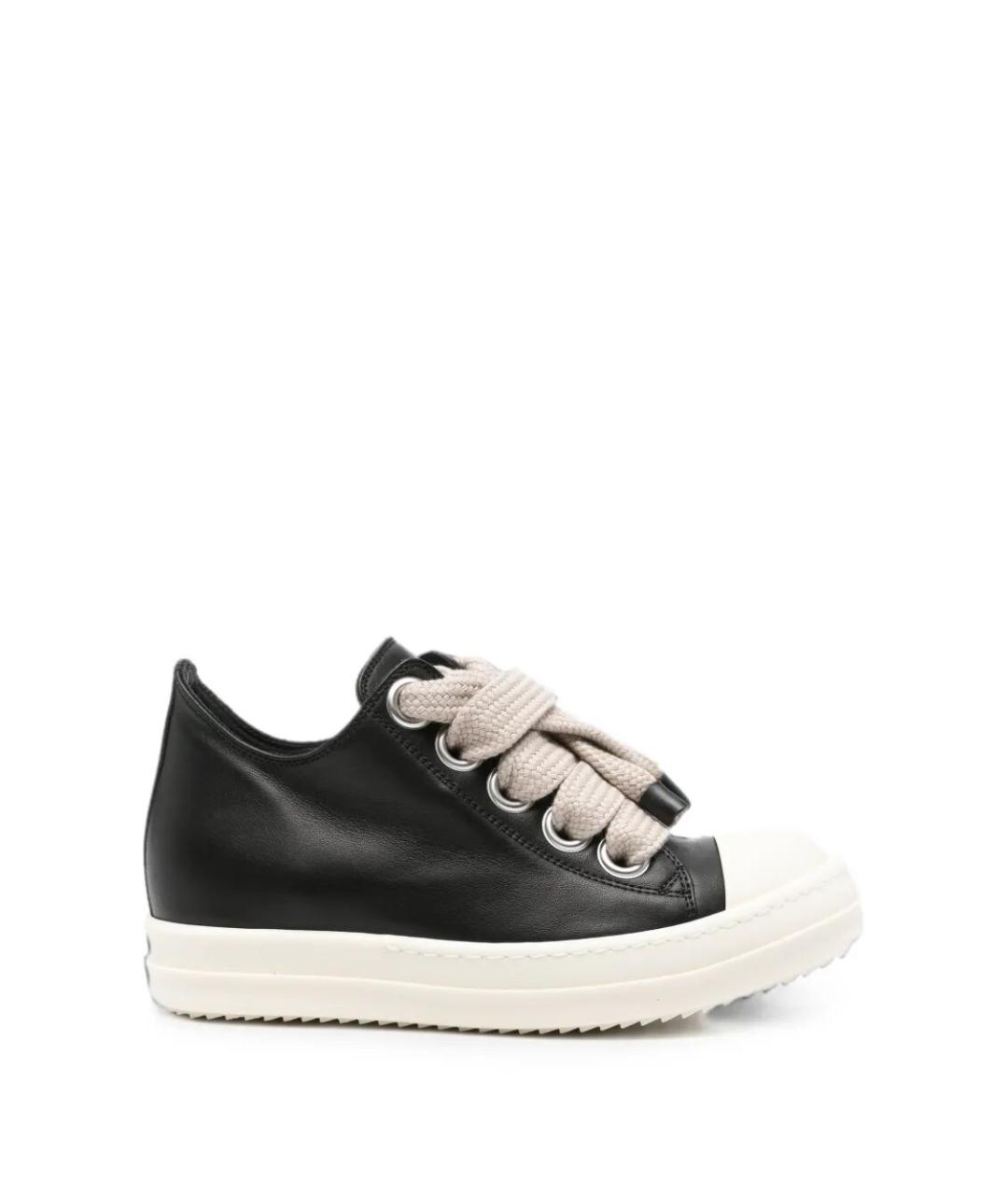 RICK OWENS Черные кожаные кеды, фото 6