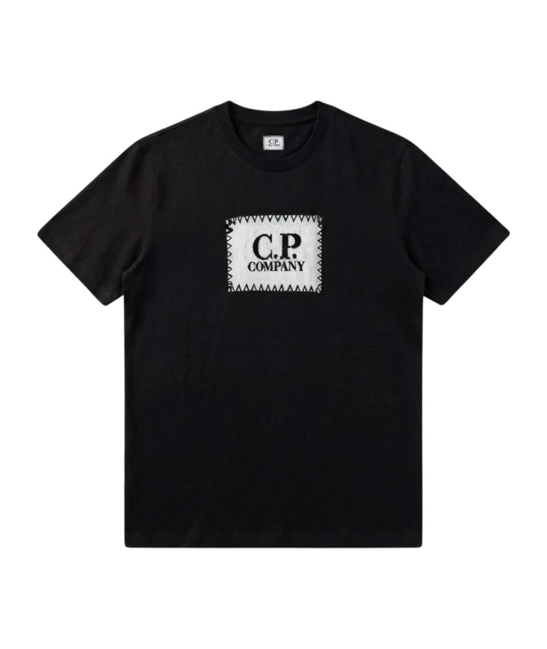 CP COMPANY Черная хлопковая футболка, фото 1