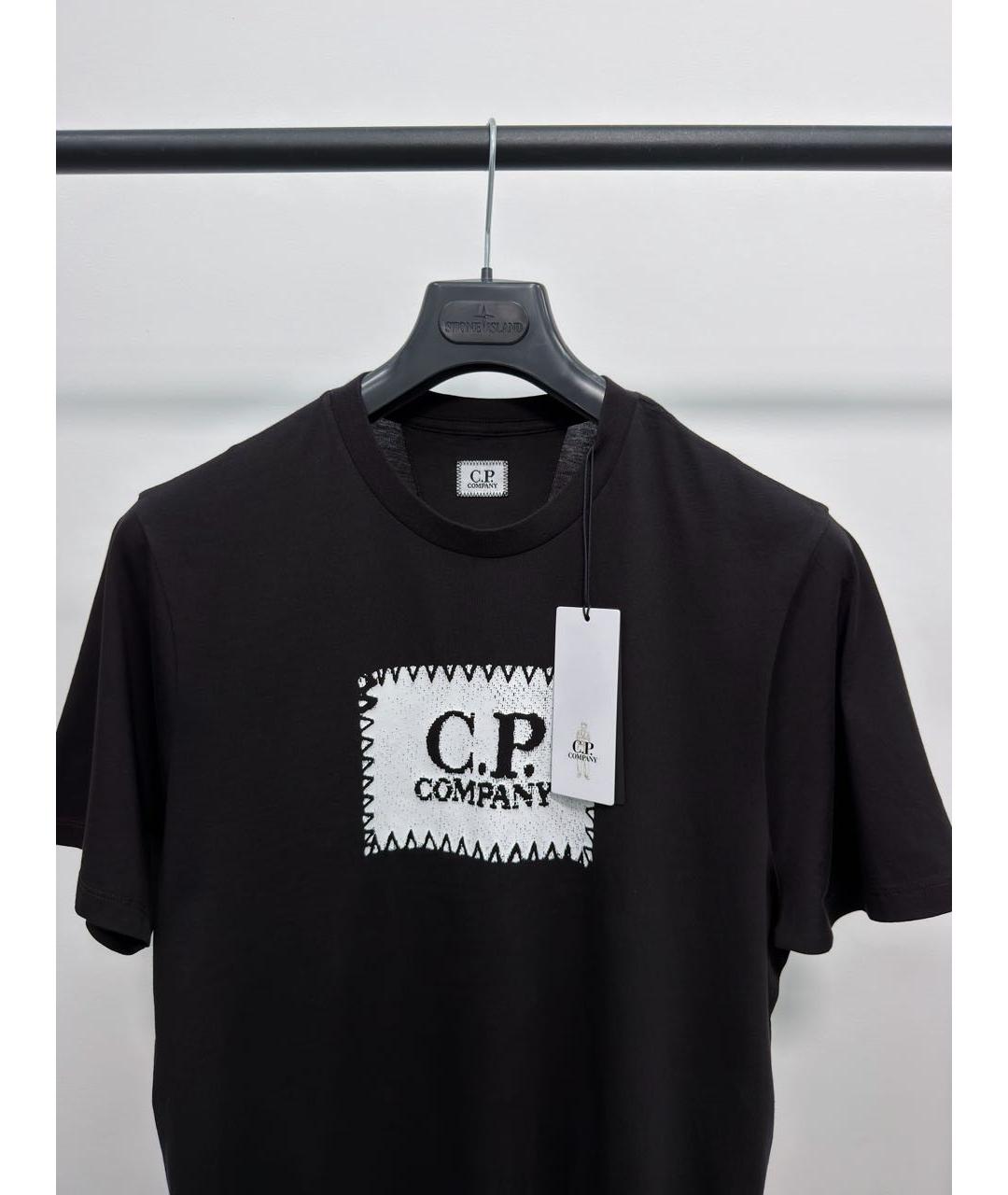 CP COMPANY Черная хлопковая футболка, фото 3