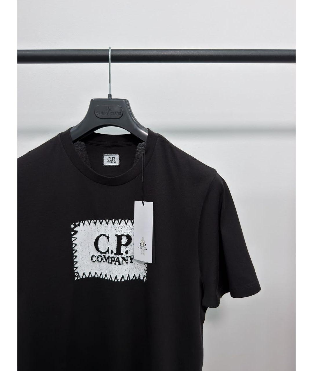 CP COMPANY Черная хлопковая футболка, фото 2