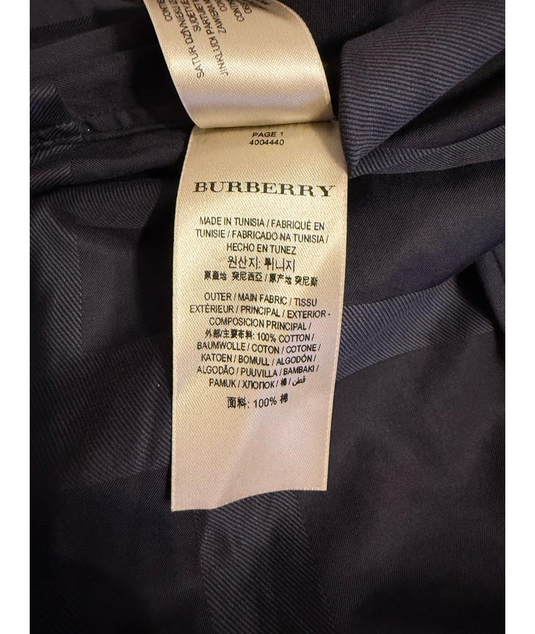 BURBERRY Черная хлопковая рубашка, фото 4