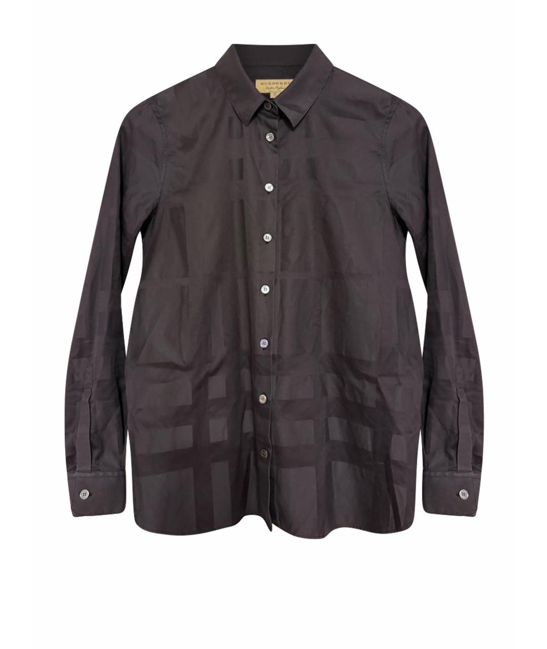BURBERRY Черная хлопковая рубашка, фото 1