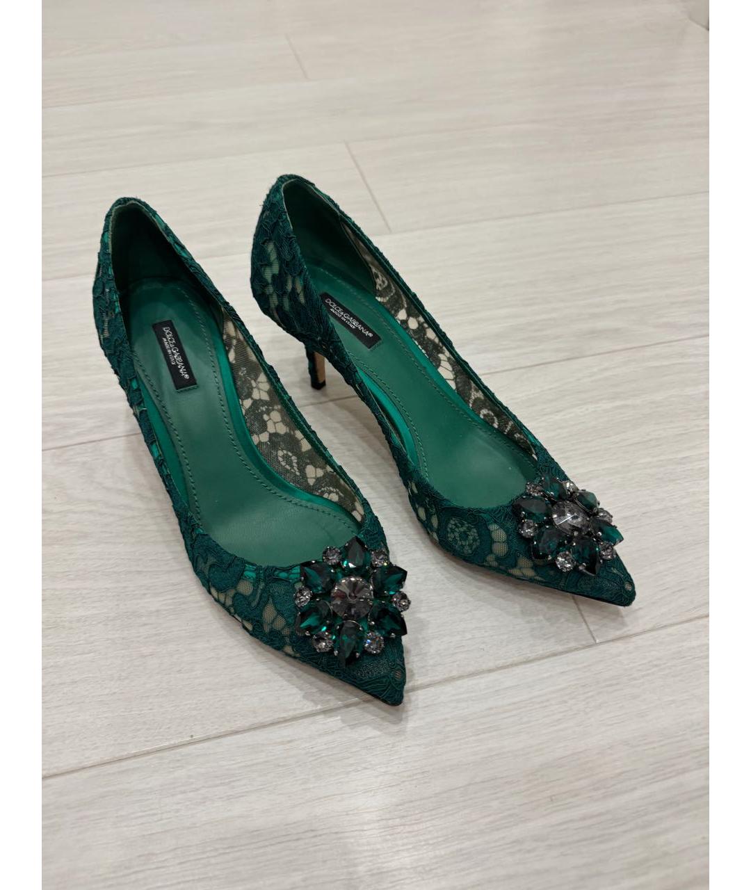 DOLCE&GABBANA Зеленые туфли, фото 2