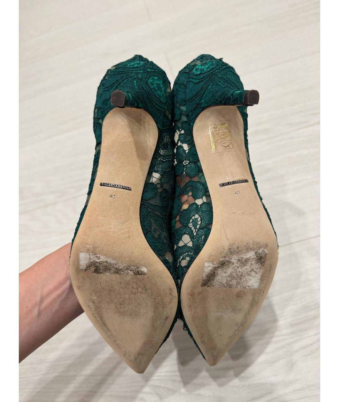 DOLCE&GABBANA Зеленые туфли, фото 5