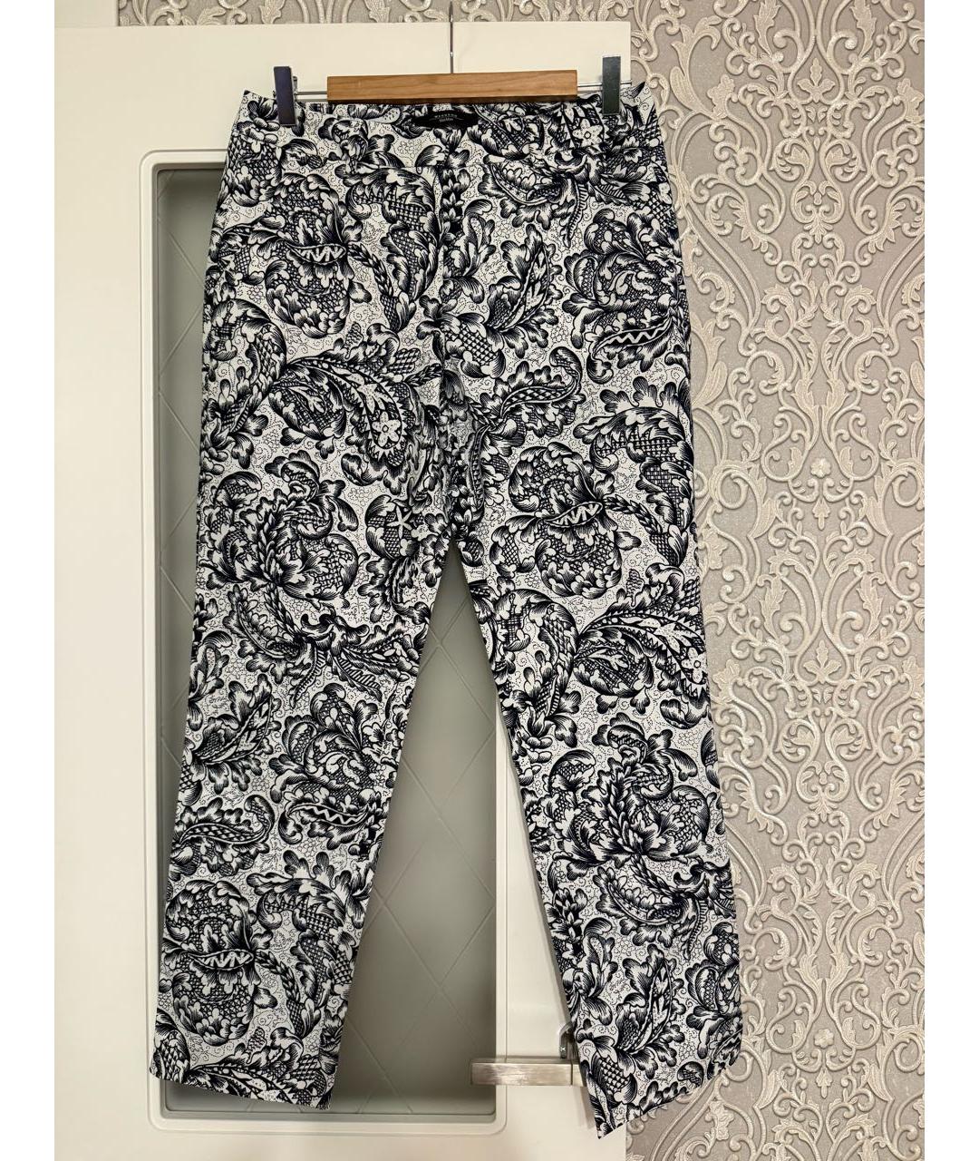 WEEKEND MAX MARA Мульти хлопко-эластановые прямые брюки, фото 8