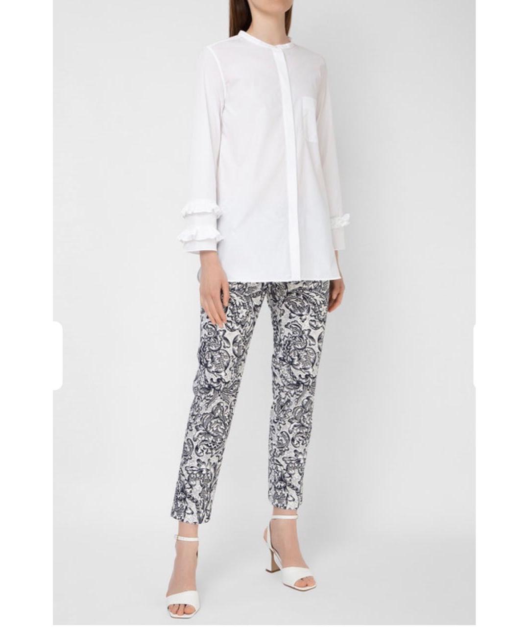WEEKEND MAX MARA Мульти хлопко-эластановые прямые брюки, фото 6