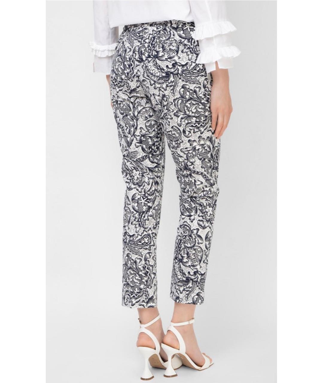 WEEKEND MAX MARA Мульти хлопко-эластановые прямые брюки, фото 7