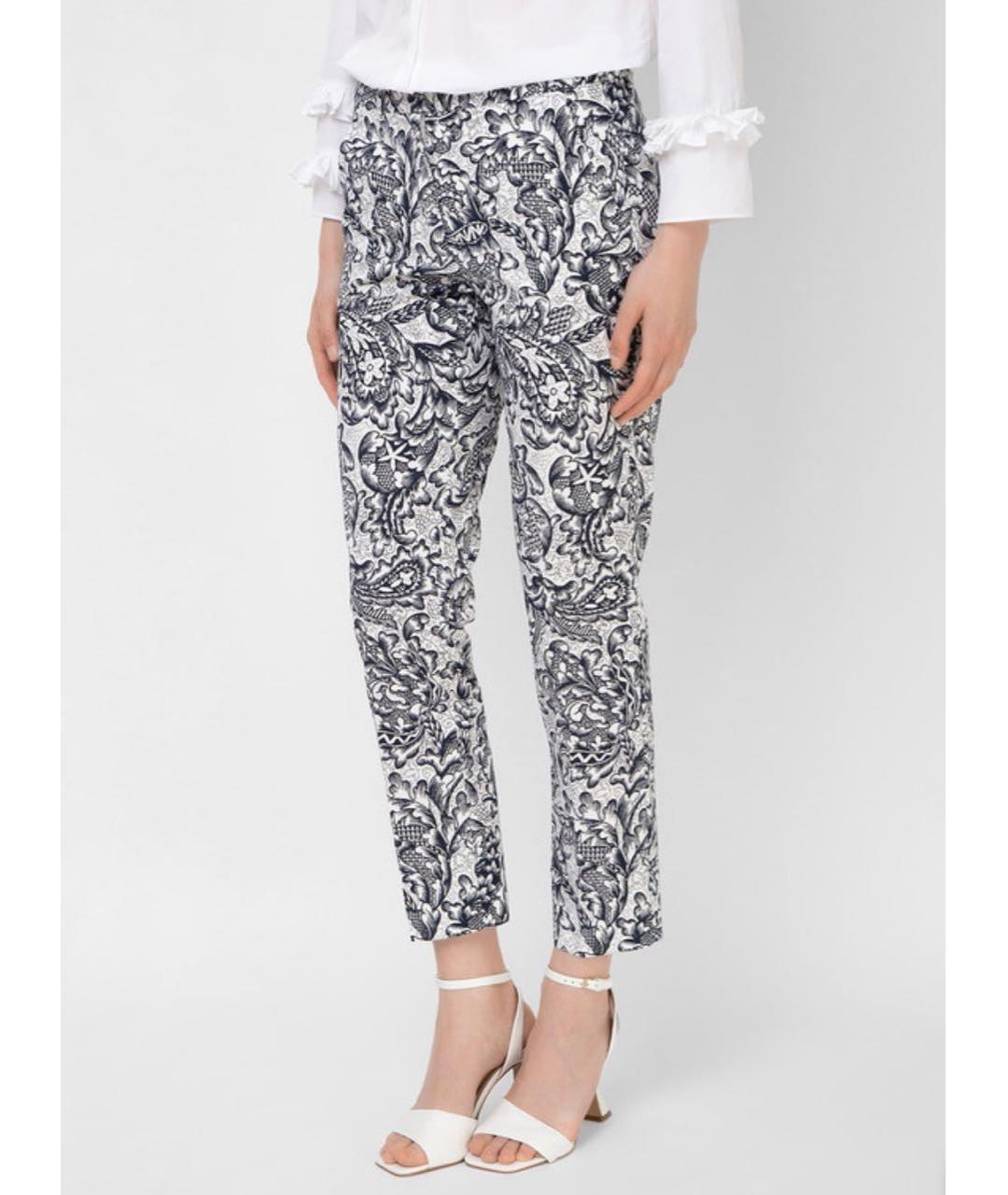 WEEKEND MAX MARA Мульти хлопко-эластановые прямые брюки, фото 5