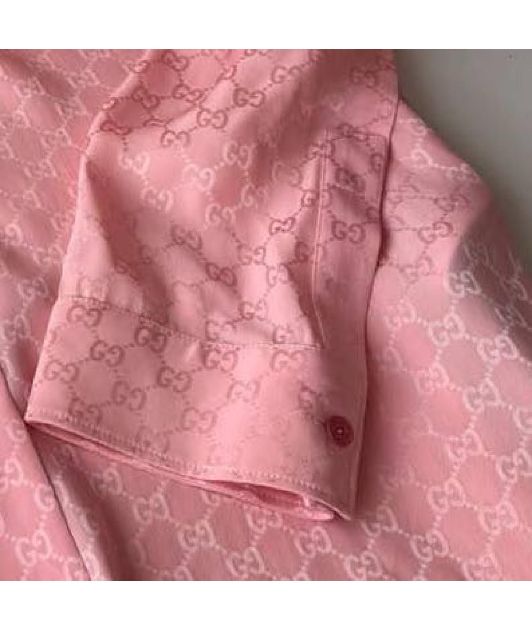 GUCCI Розовая шелковая блузы, фото 4