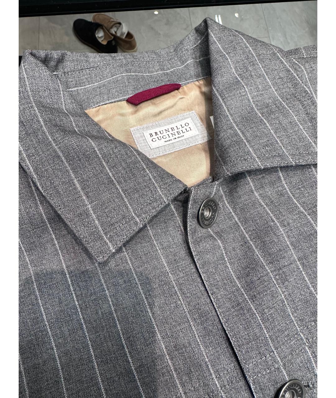 BRUNELLO CUCINELLI Серая кашемировая куртка, фото 2