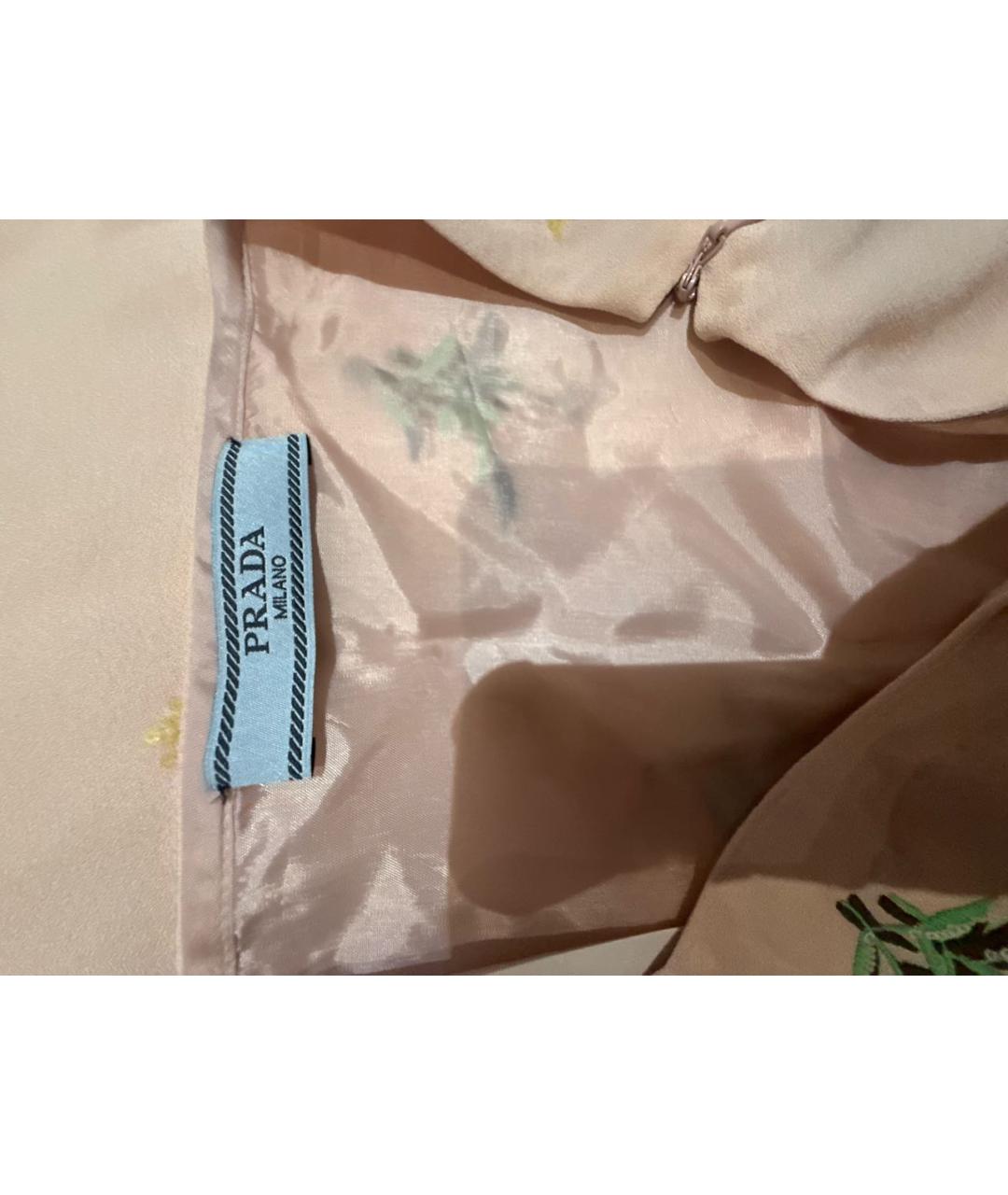 PRADA Розовая вискозная юбка миди, фото 4