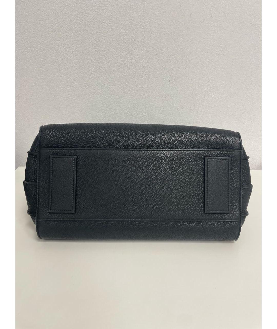 SAINT LAURENT Черная кожаная сумка с короткими ручками, фото 6