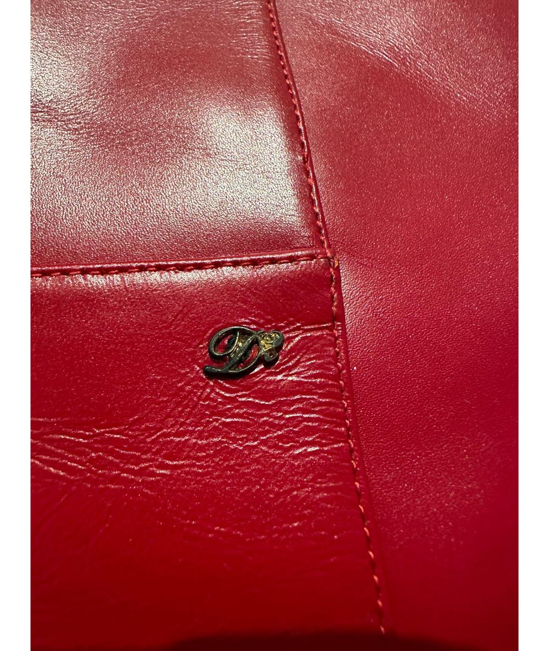 DSQUARED2 Красные кожаные сапоги, фото 8