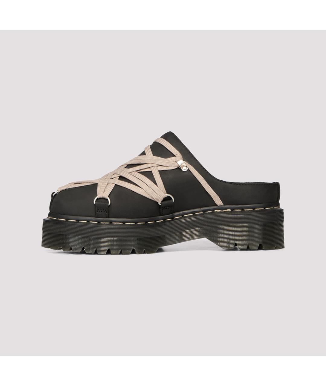DR. MARTENS Черные кожаные сабо, фото 3