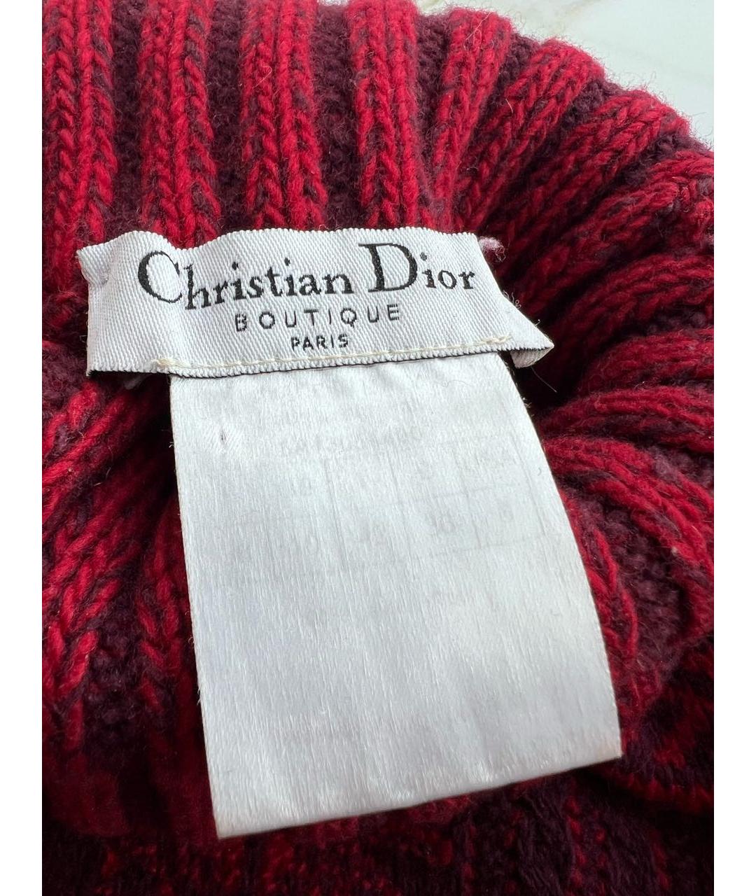 CHRISTIAN DIOR Красный шерстяной джемпер / свитер, фото 3