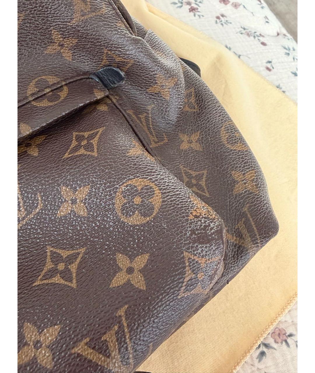 LOUIS VUITTON Коричневый хлопковый рюкзак, фото 3