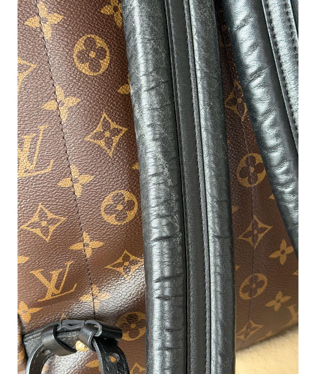 LOUIS VUITTON Коричневый хлопковый рюкзак, фото 4
