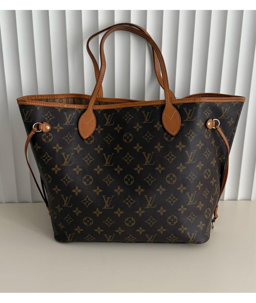 LOUIS VUITTON Коричневая сумка тоут из канвы, фото 9